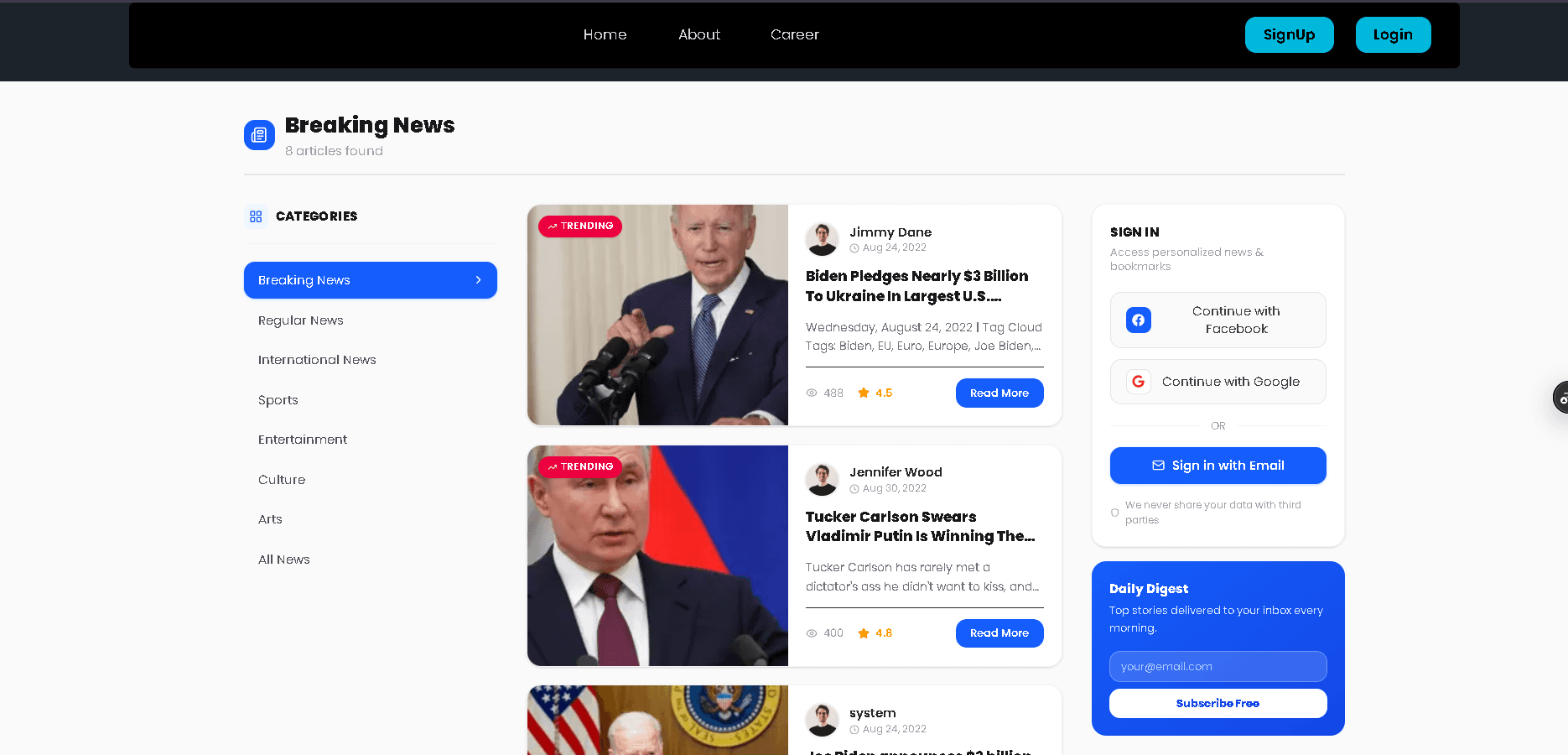 News Website with Next.js